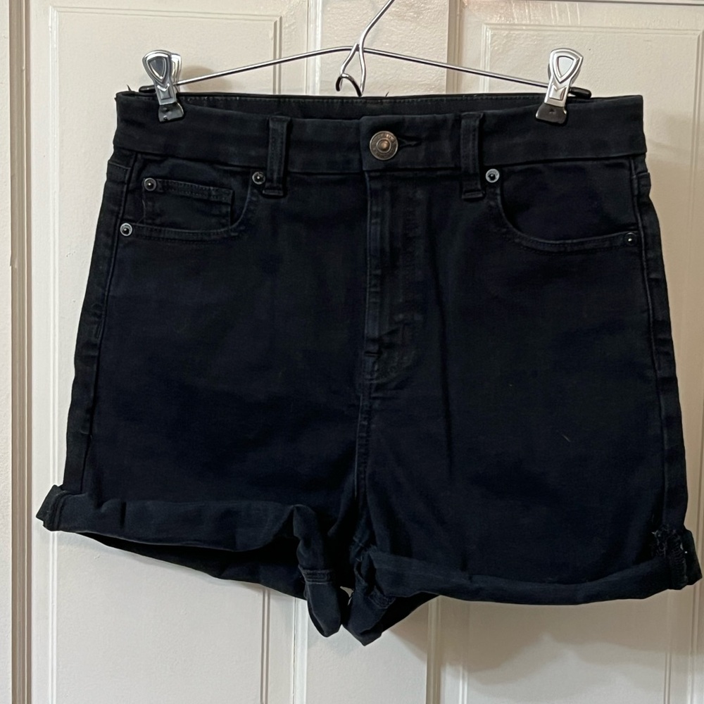 American Eagle Classic Black Denim Shorts